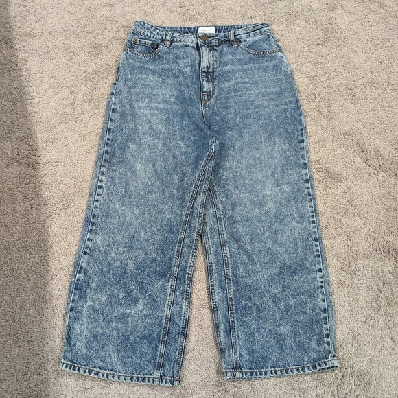 Naf Naf wide leg light wash size 12 womens jeans - Picture 1 of 10